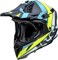 IXS 189 2.0,  motocross helmet,  color: Matt Blue/Neon-Green,  size: XS