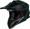 IXS 189FG 2.0,  motocross helmet,  color: Matt Black/Neon-Yellow/Turquoise,  size: XS