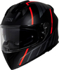 IXS 217 2.0,  integral helmet,  color: Matt Black/Grey/Red,  size: XS