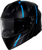 IXS 217 2.0,  integral helmet,  color: Matt Black/Grey/Turquoise,  size: L
