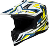 IXS 363 2.0,  cross helmet,  color: Matt White/Blue/Neon-Yellow,  size: XXL