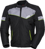 IXS 5/8-ST,  textile jacket,  color: Black/Grey/Yellow,  size: S