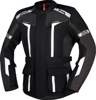 IXS Evans 2.0,  textile jacket waterproof,  color: Black/Dark Grey/White,  size: L