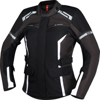 IXS Evans-ST 2.0,  textile jacket waterproof women,  color: Black/Dark Grey/White,  size: XXL