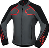 IXS Moto Dynamic,  textile jacket waterproof,  color: Grey/Black/Red,  size: M