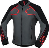 IXS Moto Dynamic,  textile jacket waterproof,  color: Grey/Black/Red,  size: XXL