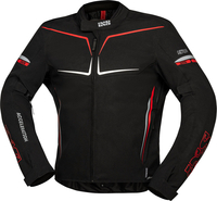 IXS TS-Pro ST-Plus,  textile jacket waterproof,  color: Black/Red/White,  size: XXL