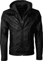 JCC Lamb Nappa,  leather jacket,  color: Black,  size: 48