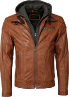 JCC Lamb Nappa,  leather jacket,  color: Brown,  size: 52