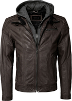 JCC Lamb Nappa,  leather jacket,  color: Dark Brown,  size: 50