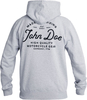 John Doe JD Lettering,  hoodie,  color: Grey/Black,  size: XL