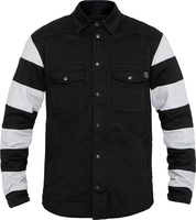 John Doe Motoshirt Prison,  shirt/textile jacket,  color: Black/White,  size: M
