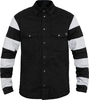 John Doe Motoshirt Prison,  shirt/textile jacket,  color: Black/White,  size: XXL