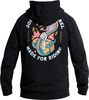 John Doe Snake II,  hoodie,  color: Black/Light Blue/Yellow/Red,  size: S