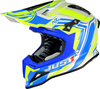 Just1 J12 Flame,  cross helmet,  color: Yellow/Blue,  size: S