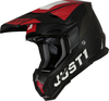 Just1 J22 Adrenaline,  motocross helmet,  color: Matt Black/Red/White,  size: M