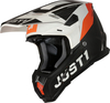Just1 J22 Adrenaline,  motocross helmet,  color: Matt Black/White/Orange,  size: S