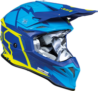 Just1 J39 Poseidon,  cross helmet,  color: Blue/Light Blue/Neon-Yellow,  size: XS