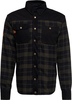 King Kerosin Motor Gear - Flannell,  shirt/textile jacket,  color: Black/Dark Green,  size: L