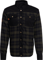 King Kerosin Motor Gear - Flannell,  shirt/textile jacket,  color: Black/Dark Green,  size: M