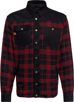King Kerosin Motor Gear - Flannell,  shirt/textile jacket,  color: Black/Red,  size: XL