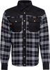 King Kerosin Motor Gear - Flannell,  shirt/textile jacket,  color: Black/White,  size: M