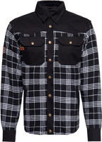King Kerosin Motor Gear - Flannell,  shirt/textile jacket,  color: Black/White,  size: M