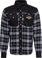 King Kerosin Motor Gear - Kustom Kulture,  shirt/textile jacket,  color: Black/White,  size: XXL