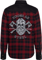 King Kerosin Motor Gear - Tough as Steel,  shirt/textile jacket,  color: Black/Red,  size: XL