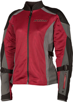 Klim Avalon S23,  textile jacket women,  color: Dark Red/Grey/Black,  size: XS