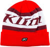 Klim Belmont Point,  beanie,  color: Neon-Red/Dark Red/White,  size: One Size