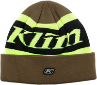 Klim Belmont Point,  beanie,  color: Olive/Neon-Yellow/Black,  size: One Size