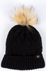 Klim Chevron Pom,  beanie women,  color: Black,  size: One Size
