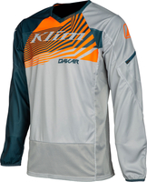 Klim Dakar S23,  jersey,  color: Light Grey/Petrol/Orange,  size: 3XL