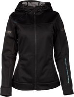 Klim Evolution Hoodie,  textile jacket women,  color: Black/Petrol,  size: XS