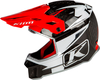 Klim F3 Carbon Pro,  adventure helmet,  color: Black/White/Red,  size: S