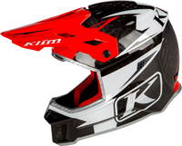 Klim F3 Carbon Pro S23,  enduro helmet,  color: Black/White/Red,  size: M