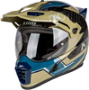 Klim Krios Pro Ventura,  adventure helmet,  color: Black/Olive/Blue,  size: XXL