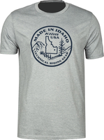 Klim Made In Idaho,  t-shirt,  color: Light Grey/Dark Blue,  size: M