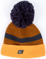 Klim Powder Pom,  beanie,  color: Brown/Orange/Dark Blue,  size: One Size
