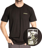 Klim Saddle Mountain,  t-shirt,  color: Black/Neon-Yellow,  size: M