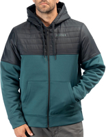 Klim Tamarack,  zip hoodie,  color: Petrol/Black,  size: XL