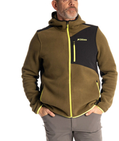 Klim Teton Crest,  zip hoodie,  color: Olive/Black,  size: XXL