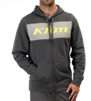 Klim Trailside,  zip hoodie,  color: Dark Grey/Light Grey/Yellow,  size: M