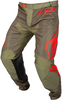 Klim XC Lite S24,  textile pants,  color: Dark Green/Black/Red,  size: 30
