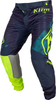 Klim XC Lite,  textile pants,  color: Dark Blue/Neon-Yellow/Petrol,  size: 30