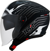 KYT D-City Lucent,  jet helmet,  color: Matt Black/Dark Grey/Silver,  size: XS