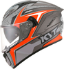 KYT NF-R Mindset,  full face helmet,  color: Matt Grey/Light Grey/Red,  size: XL