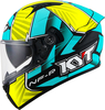KYT NF-R Xavi Fores Replica 2021,  integral helmet,  color: Matt Turquoise/Neon-Yellow/Black,  size: S