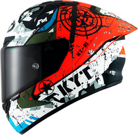 KYT NZ-Race Blazing,  full face helmet,  color: Matt Red/White/Dark Green/Blue,  size: XL